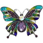 Broches pour la Saint-Valentin en cristal à strass à motif papillons en strass look fashion pour femme 