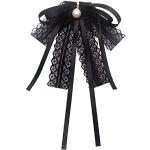 Broches noires en dentelle à perles à motif papillons de mariage look fashion pour femme 