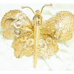 Broches en argent argentées à motif papillons look vintage pour femme 