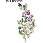 Broches fleur de mariée multicolores en cristal look fashion pour femme 