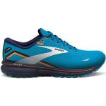 Chaussures de running Brooks Ghost bleues en fil filet en gore tex pour homme en promo 