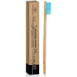 Brosse à dents en bambou bleu clair 1 pièce