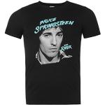 T-shirts à imprimés Official noirs en coton Bruce Springsteen Taille XL look fashion pour homme 