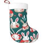 Chaussettes de Noël à motif lapins 