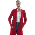 Cardigans d'automne rouges en laine lavable à la main Taille L look fashion pour femme 