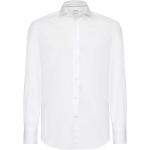 Chemises Brunello Cucinelli blanches col italien à manches longues pour homme 