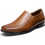 Chaussures casual marron en caoutchouc à bouts carrés à élastiques Pointure 46 classiques pour homme 