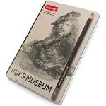 Bruynzeel Rijks Museum Ensemble de 12 crayons à dessin de grande qualité tels que 2H et 9B dans une boîte avec le portrait de Rembrandt