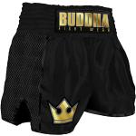 Shorts de boxe noirs en satin à motif Bouddha Taille XXL look fashion 