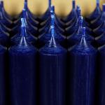 Bütic GmbH Lot de 16 bougies à tige colorées 180 mm x Ø 22 mm – Bougies à combustion sans résidu, couleur : bleu foncé