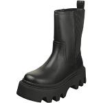 Boots Chelsea Buffalo noires en caoutchouc Pointure 41 look fashion pour femme 