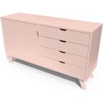 Buffets ABC Meubles rose pastel en pin made in France scandinaves 