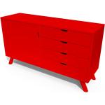 Buffets ABC Meubles rouges en pin made in France scandinaves 