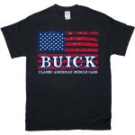 Buick American Flag T-Shirt Vertical, Chemise Unisexe Classique Buick Lover Muscle Car 8 Couleurs Sm-4xl, Imprimé Aux États-Unis