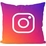 Bullahshah Housse de coussin avec logo Instagram -