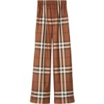 Pantalons en soie de créateur Burberry marron Taille XS look vintage pour femme 
