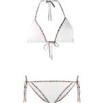 Bikinis triangle de créateur Burberry blancs look vintage pour femme 