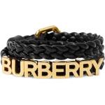 Bracelets de créateur Burberry noirs en cuir en cuir pour femme 