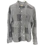 Chemises de créateur Burberry grises à carreaux en coton à carreaux seconde main Taille M pour homme en solde 