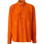 Chemises de créateur Burberry orange à manches longues à manches longues Taille XS classiques pour femme 