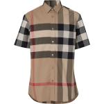 Chemises de créateur Burberry à carreaux en coton mélangé à manches courtes à manches courtes pour homme 