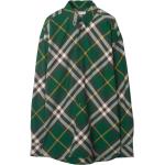 Chemises de créateur Burberry vertes à carreaux à carreaux pour homme 