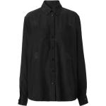Chemises de créateur Burberry noires en soie Taille XS classiques pour femme 