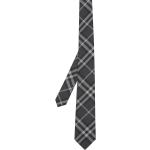 Cravates de créateur Burberry grises à carreaux à motif papillons Tailles uniques pour homme 