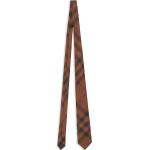 Cravates en soie de créateur Burberry marron à carreaux à motif papillons Tailles uniques pour homme 
