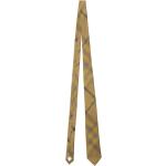 Cravates en soie de créateur Burberry jaune moutarde à carreaux à motif papillons Tailles uniques pour homme 
