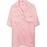 Chemises de créateur Burberry roses à logo en soie à manches courtes Taille XS pour femme 
