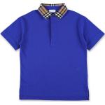 Polos à manches courtes Burberry bleus à carreaux de créateur classiques pour fille de la boutique en ligne Miinto.fr avec livraison gratuite 