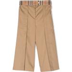 Pantalons de créateur Burberry marron à carreaux enfant 