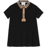 Robes plissées Burberry noires de créateur pour fille de la boutique en ligne Farfetch.com 