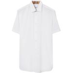 Chemises de créateur Burberry blanches à carreaux à carreaux à manches courtes classiques pour homme 