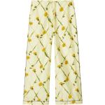 Pantalons en soie de créateur Burberry vert pomme à fleurs en satin Taille XS pour femme 