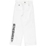 Pantalons Burberry blancs en coton de créateur Taille 10 ans pour fille en promo de la boutique en ligne Yoox.com avec livraison gratuite 