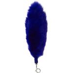Porte-clés de créateur Burberry bleu roi en cuir à motif moutons en cuir 