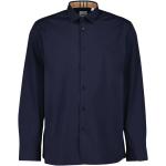 Chemises unies de créateur Burberry bleues à carreaux à manches longues Taille L look casual pour homme 