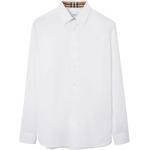 Chemises de créateur Burberry blanches à carreaux en coton à carreaux à manches longues Taille XXL classiques pour homme 