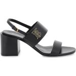 Sandales à talons de créateur Burberry noires en cuir Pointure 40 pour femme 
