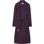 Manteaux en laine de créateur Burberry violet foncé en viscose à manches longues pour femme 