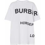 T-shirts à imprimés de créateur Burberry blancs en jersey à manches courtes pour femme 