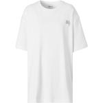 T-shirts de créateur Burberry blancs en jersey à manches courtes à col rond pour femme 