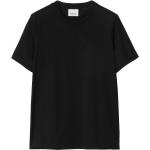 T-shirts de créateur Burberry noirs en jersey à manches courtes pour femme 