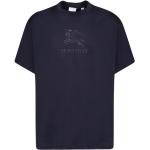 T-shirts col rond de créateur Burberry bleus en coton à manches courtes à col rond Taille M look casual pour homme 