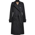 Manteaux de créateur Burberry noirs à carreaux en viscose à manches longues pour femme 