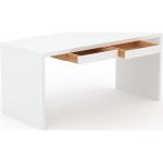 Bureau - Blanc, moderne, table de travail, avec tiroir Blanc - 160 x 75 x 70 cm, modulable