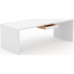 Bureau - Blanc, moderne, table de travail, avec tiroir Blanc - 220 x 75 x 90 cm, modulable