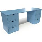Bureaux en bois ABC Meubles bleu pastel en pin made in France 